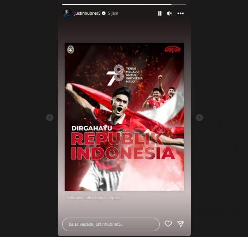 Unggah HUT Ke-78 RI, Tanda Justin Hubner Masih Berharap Bela Timnas Indonesia? : Okezone Bola
